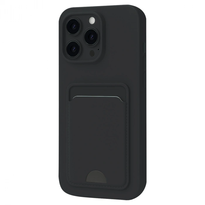 Apple İphone 16 Plus Kılıf Kelvin Kartvizitli Silikon - Siyah