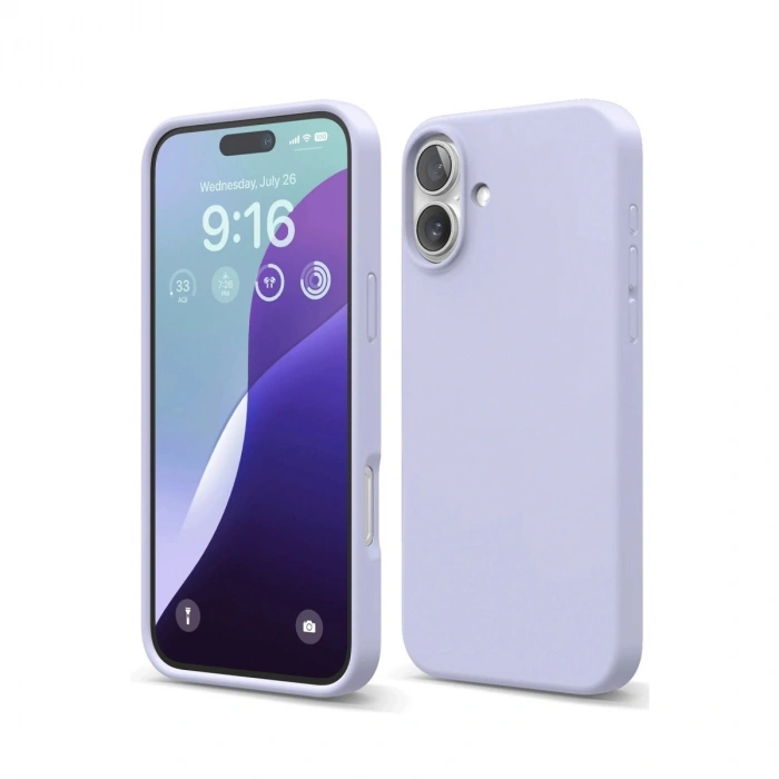 Apple İphone 16 Plus Kılıf Nano İçi Kadife Silikon - Lila