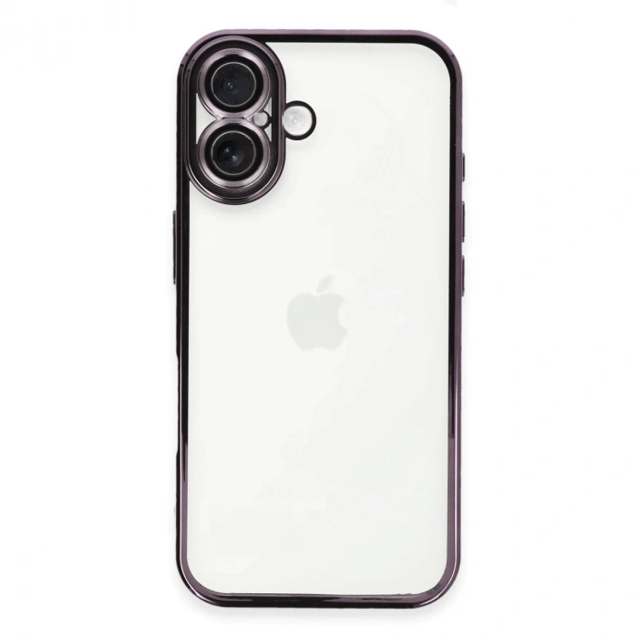 Apple İphone 16 Plus Kılıf Razer Lensli Silikon - Mor