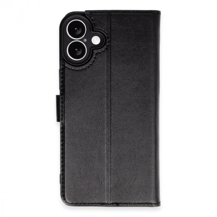 Apple İphone 16 Plus Kılıf Trend S Plus Kapaklı Kılıf - Siyah
