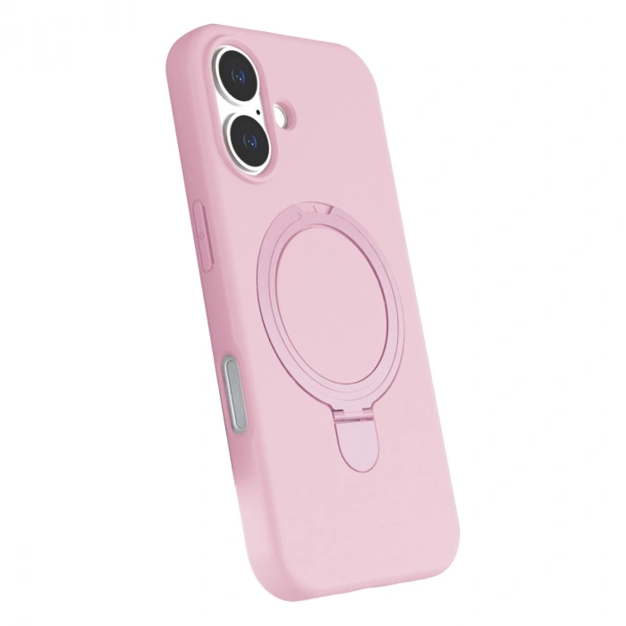 Apple İphone 16 Plus Regal Magsafe Standlı Kapak - Açık Pembe