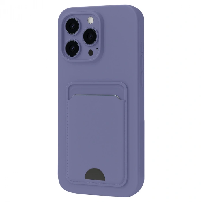 Apple İphone 16 Pro Kılıf Kelvin Kartvizitli Silikon - Lila