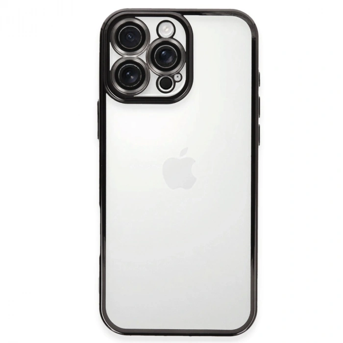 Apple İphone 16 Pro Kılıf Razer Lensli Silikon - Siyah