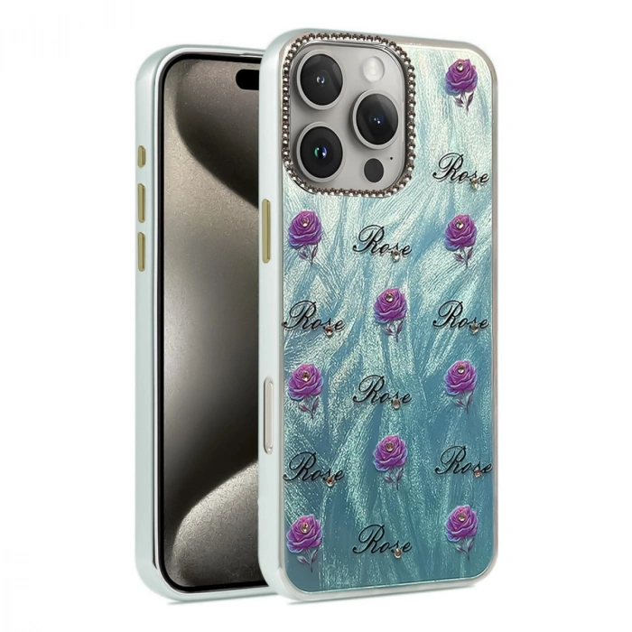 Apple İphone 16 Pro Max Kılıf Blade Aynalı Desenli Kapak - Desen 9