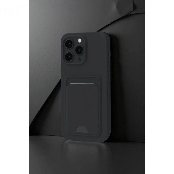 Apple İphone 16 Pro Max Kılıf Kelvin Kartvizitli Silikon - Lacivert