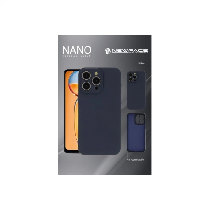 Apple İphone 16 Pro Max Kılıf Nano İçi Kadife Silikon - Mavi