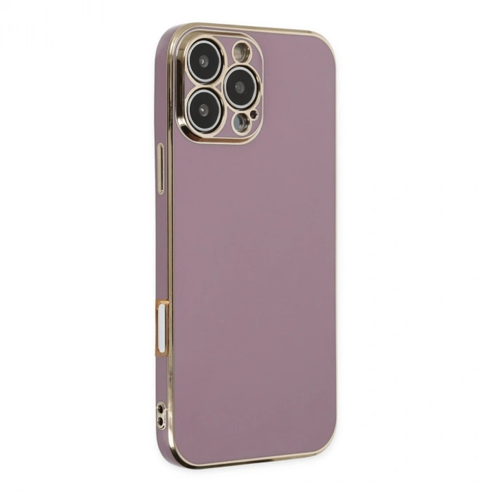 Apple İphone 16 Pro Max Kılıf Volet Silikon - Mor