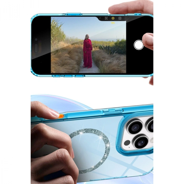 Apple İphone 16 Pro Max Live Diamond Magsafe Kapak - Sarı