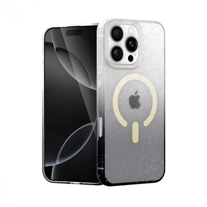 Apple İphone 16 Pro Max Pummel Shiny Magsafe Kapak - Siyah