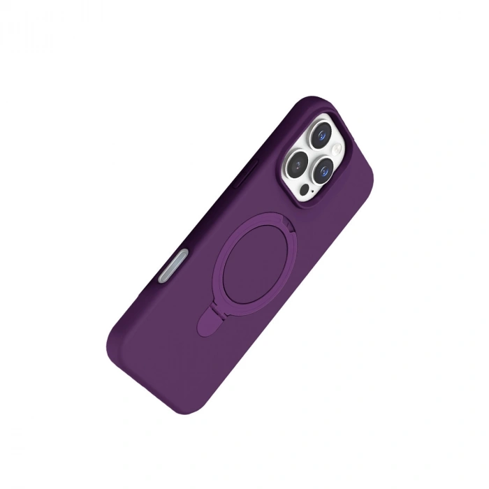 Apple İphone 16 Pro Max Regal Magsafe Standlı Kapak - Derin Mor
