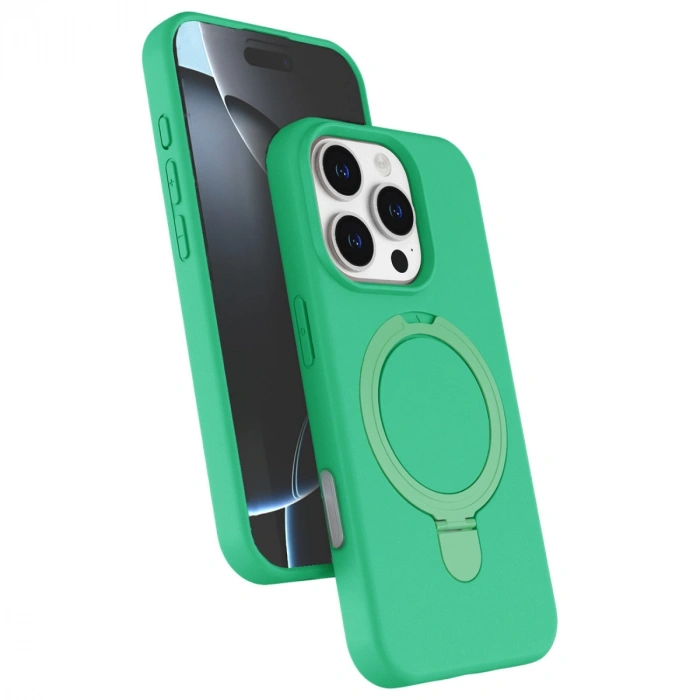Apple İphone 16 Pro Max Regal Magsafe Standlı Kapak - Yeşil