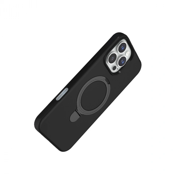 Apple İphone 16 Pro Regal Magsafe Standlı Kapak - Siyah