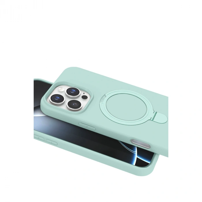 Apple İphone 16 Pro Regal Magsafe Standlı Kapak - Su Yeşili