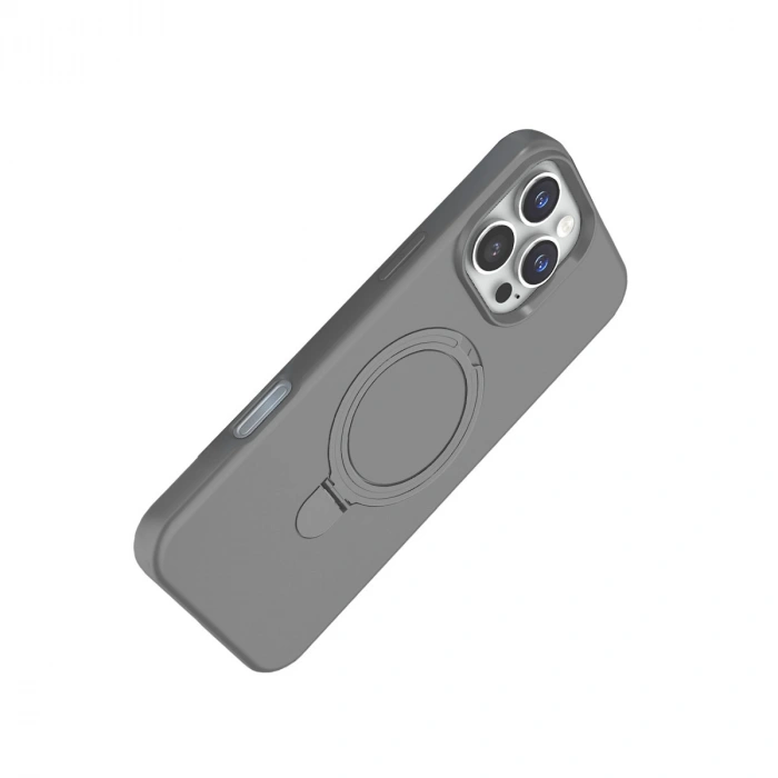 Apple İphone 16 Pro Regal Magsafe Standlı Kapak - Titan Gri