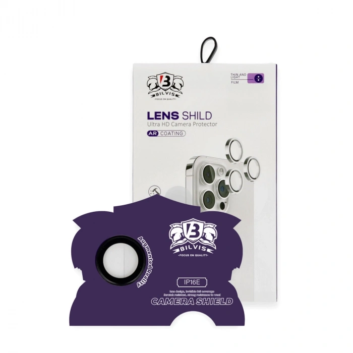 Apple İphone 16e Bilvis Titan Kamera Lens - Siyah