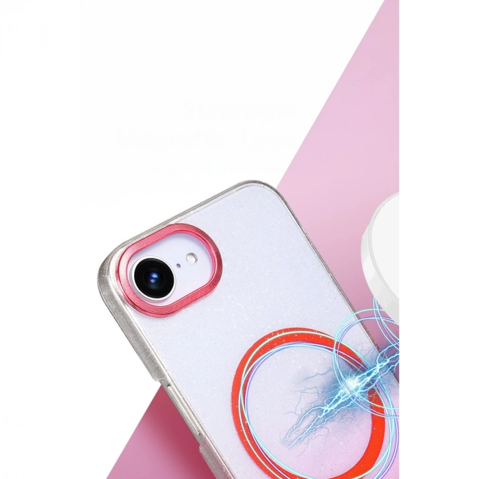 Apple İphone 16e Glossy Magsafe Kapak - Pembe
