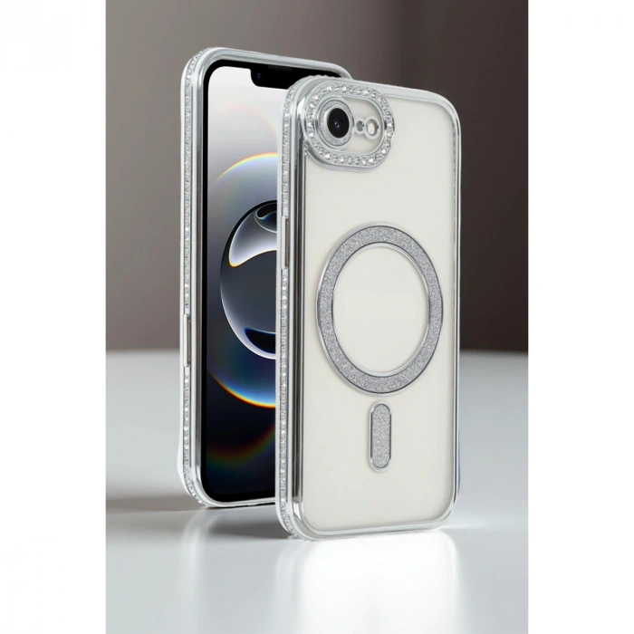 Apple İphone 16e Joke Simli Magneticsafe Kılıf - Gold