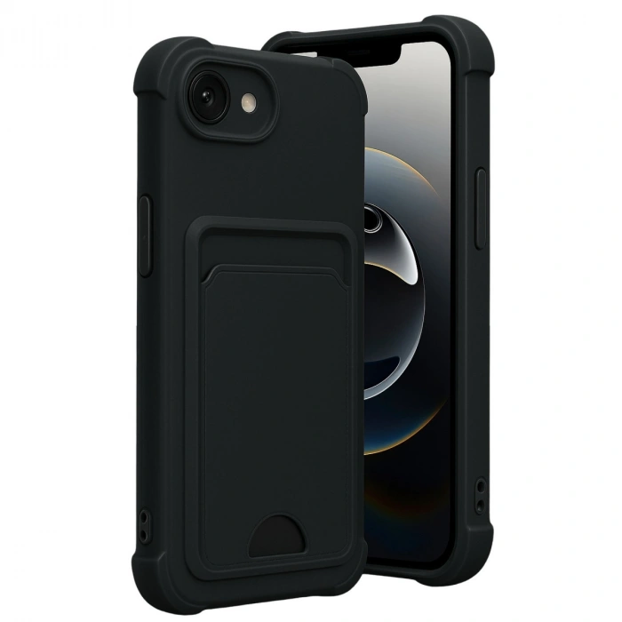 Apple İphone 16e Kelvin Kartvizitli Silikon - Siyah