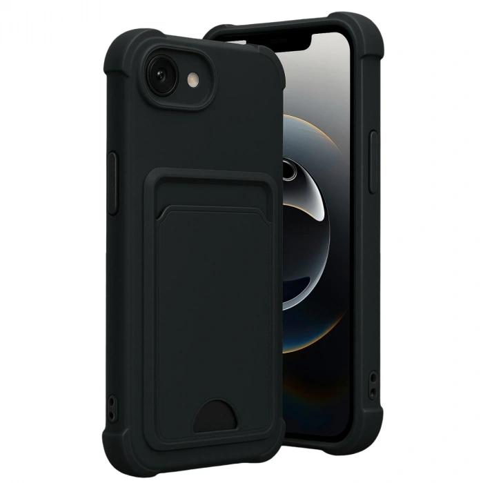 Apple İphone 16e Kelvin Kartvizitli Silikon - Siyah