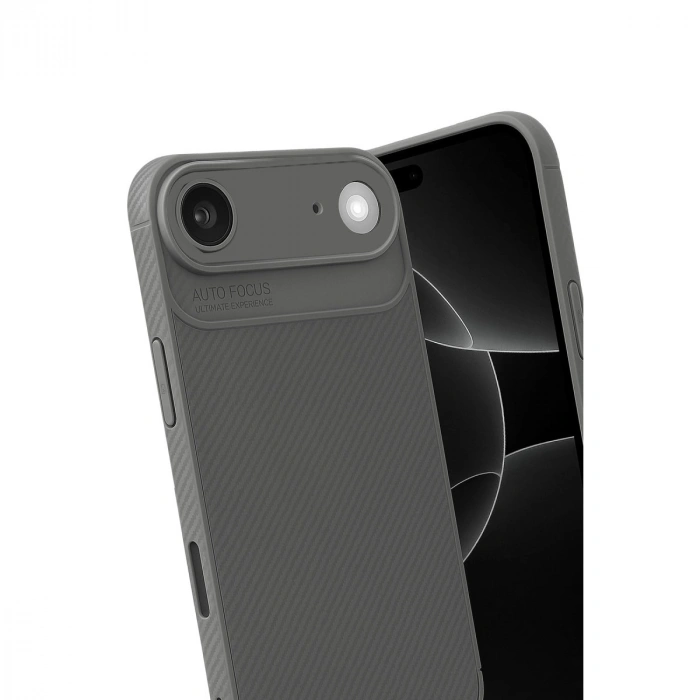 Apple İphone 17 Air Auto Focus Karbon Kapak - Gri
