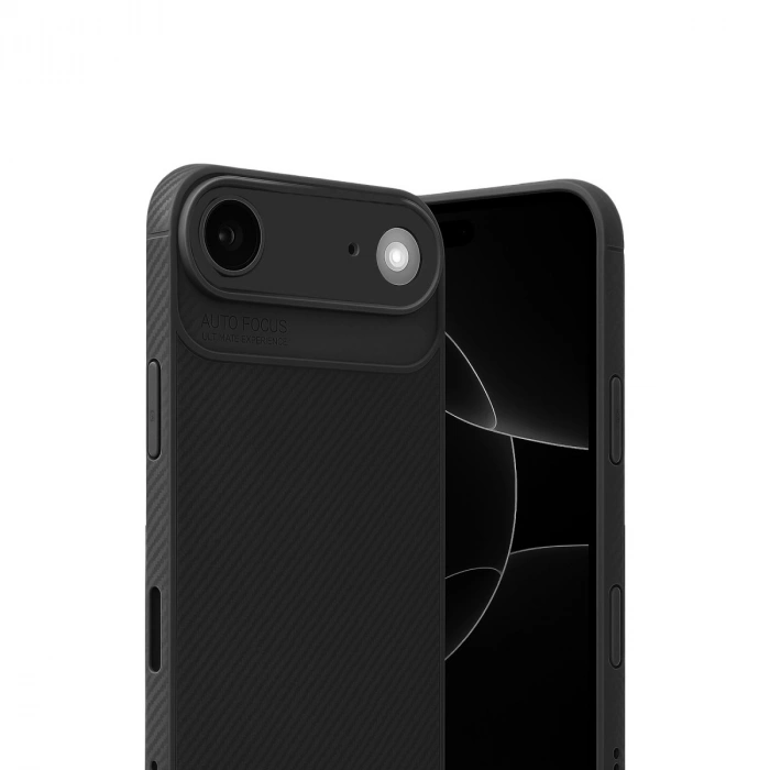 Apple İphone 17 Air Auto Focus Karbon Kapak - Siyah
