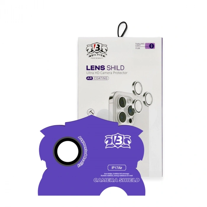 Apple İphone 17 Air Bilvis Titan Kamera Lens - Siyah