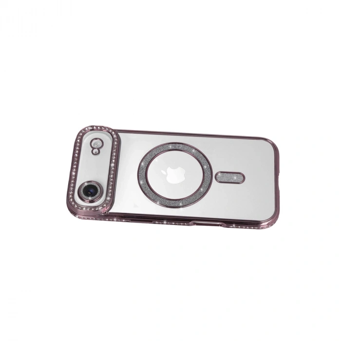 Apple İphone 17 Air Joke Simli Magneticsafe Kılıf - Pembe