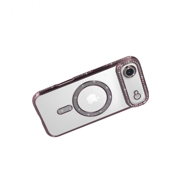 Apple İphone 17 Air Joke Simli Magneticsafe Kılıf - Pembe