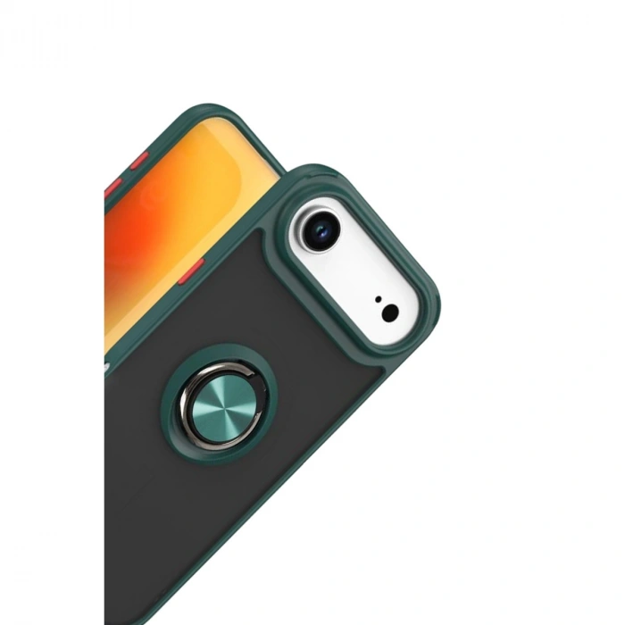 Apple İphone 17 Air Montreal Yüzüklü Silikon Kapak - Yeşil