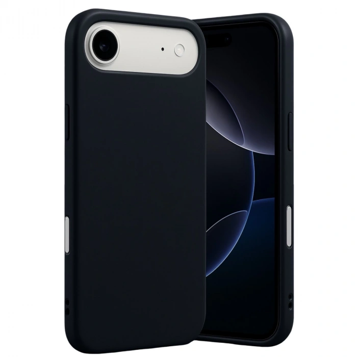 Apple İphone 17 Air Nano İçi Kadife Silikon - Siyah