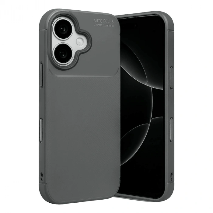 Apple İphone 17 Auto Focus Karbon Kapak - Gri