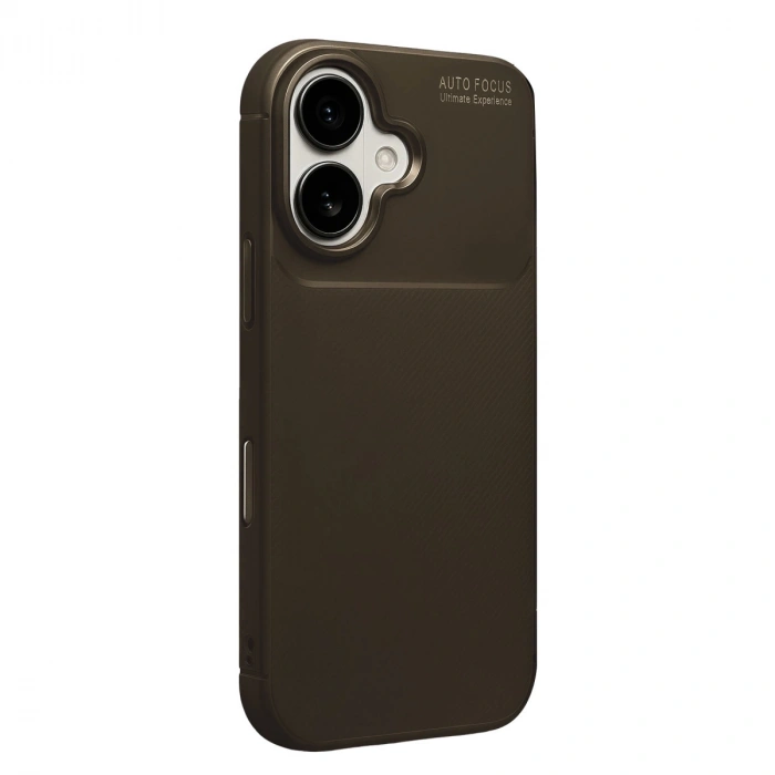 Apple İphone 17 Auto Focus Karbon Kapak - Kahverengi