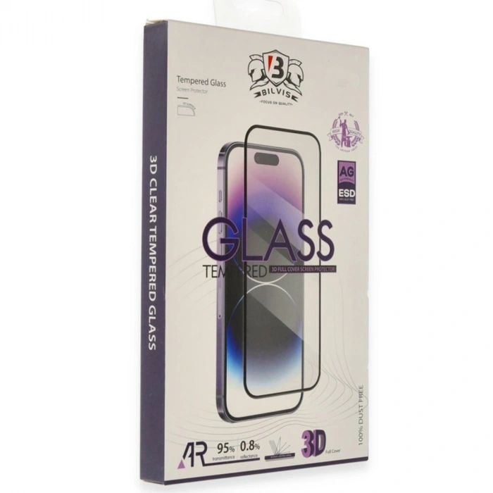 Apple İphone 17 Bilvis 3d Cam Ekran Koruyucu - Siyah
