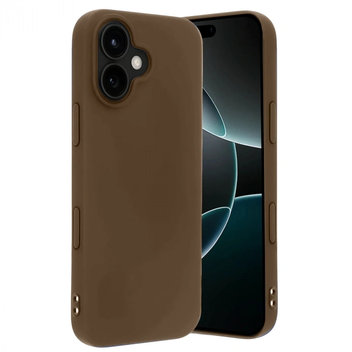 Apple İphone 17 First Silikon - Kahverengi