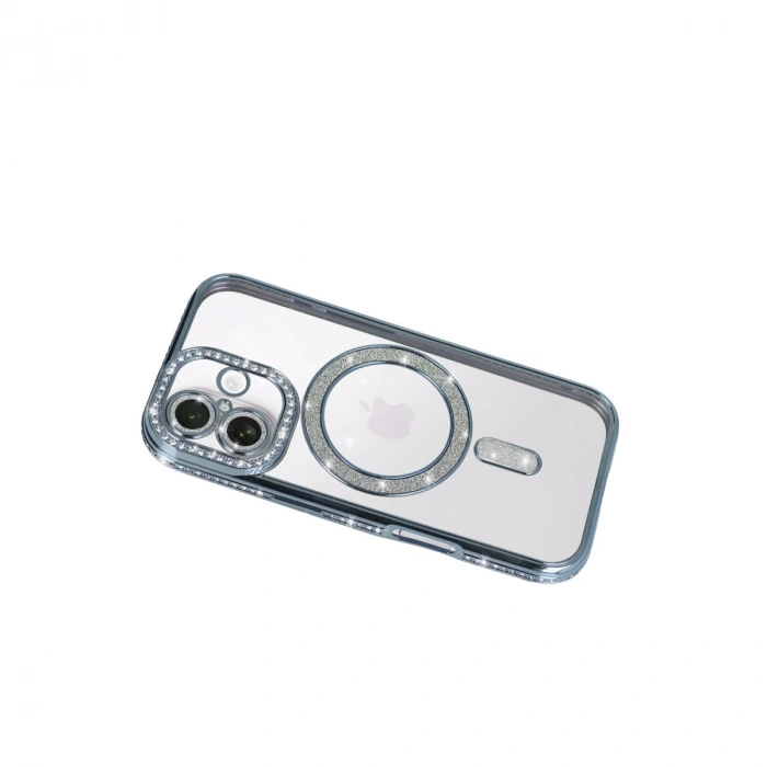 Apple İphone 17 Joke Simli Magneticsafe Kılıf - Mavi