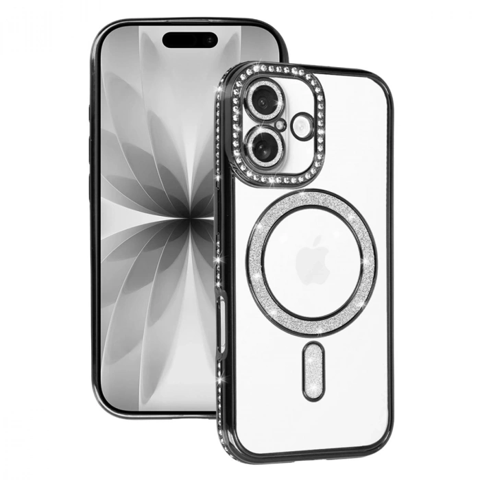 Apple İphone 17 Joke Simli Magneticsafe Kılıf - Siyah