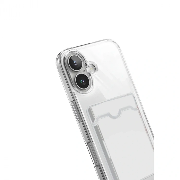 Apple İphone 17 Kart Şeffaf Silikon - Şeffaf