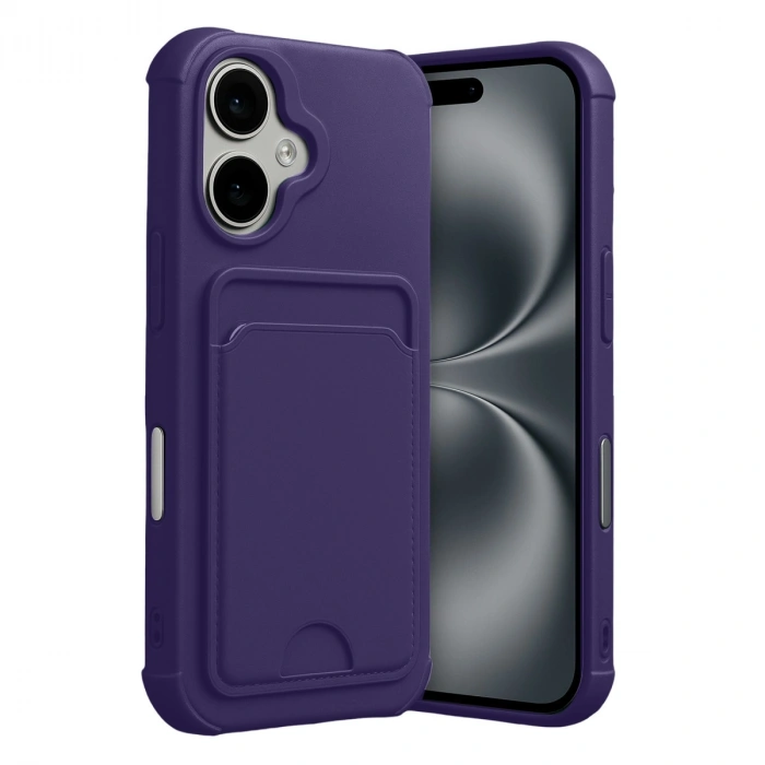 Apple İphone 17 Kelvin Kartvizitli Silikon - Derin Mor