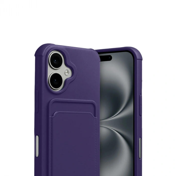Apple İphone 17 Kelvin Kartvizitli Silikon - Derin Mor