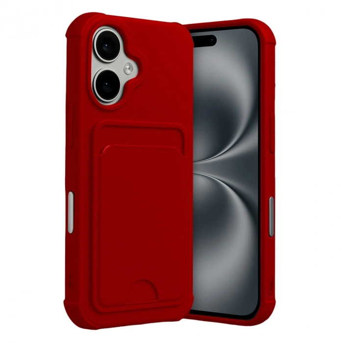 Apple İphone 17 Kelvin Kartvizitli Silikon - Kırmızı