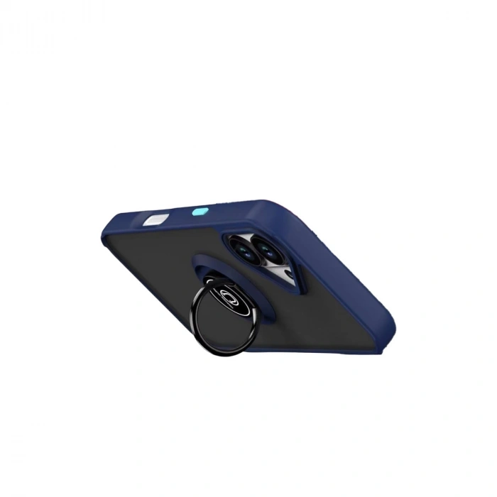 Apple İphone 17 Montreal Yüzüklü Silikon Kapak - Lacivert