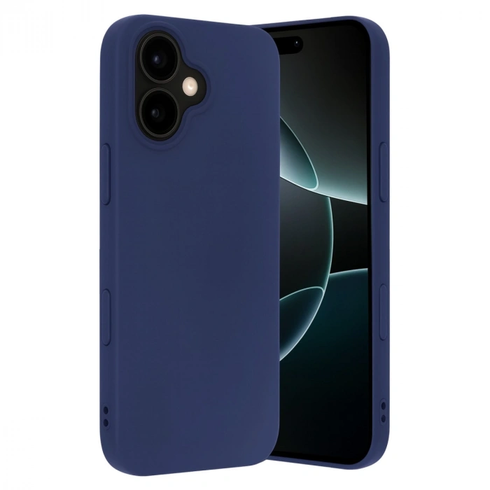 Apple İphone 17 Nano İçi Kadife Silikon - Lacivert