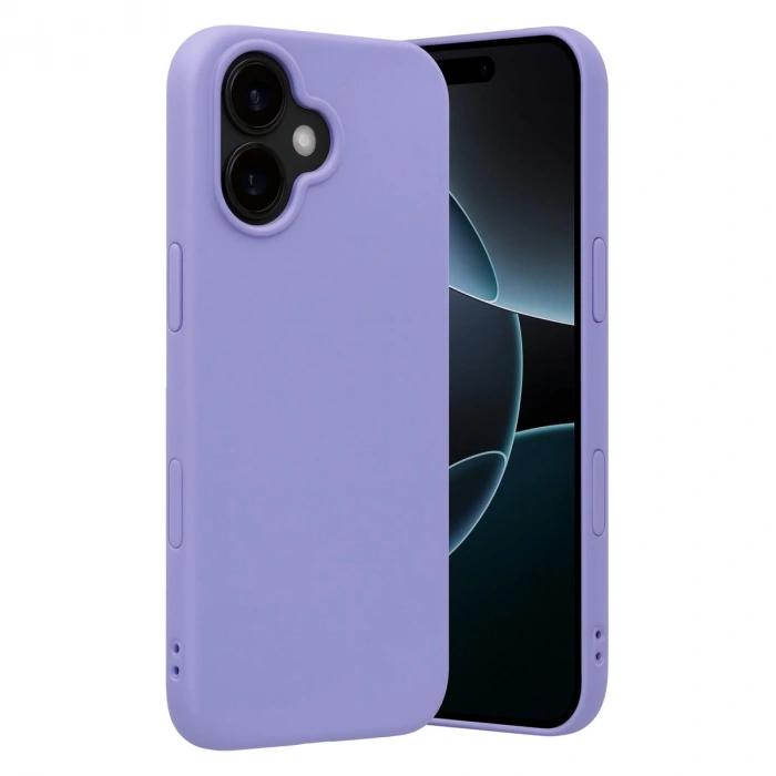Apple İphone 17 Nano İçi Kadife Silikon - Lila