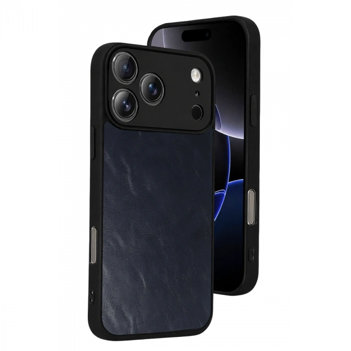 Apple İphone 17 Pro Aras Deri Kapak - Lacivert