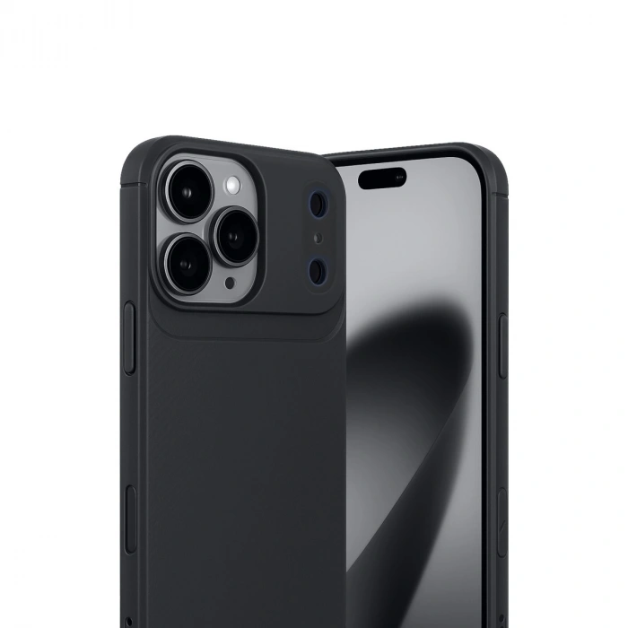Apple İphone 17 Pro Auto Focus Karbon Kapak - Siyah