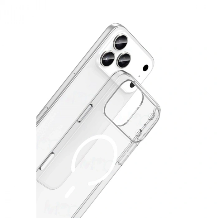 Apple İphone 17 Pro Combo Sert Şeffaf Magsafe Kapak - Şeffaf