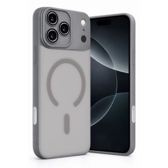 Apple İphone 17 Pro Jota Lensli Magsafe Kapak - Titan Gri