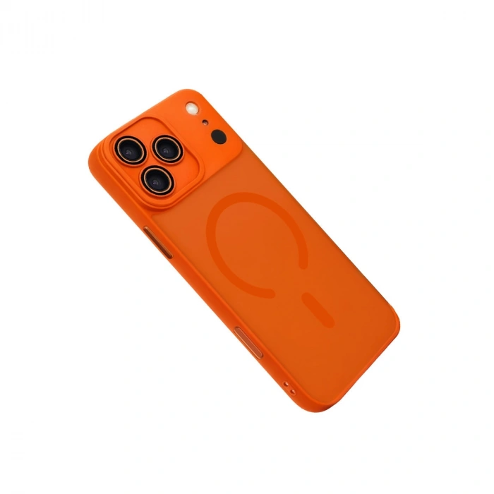 Apple İphone 17 Pro Jota Lensli Magsafe Kapak - Turuncu