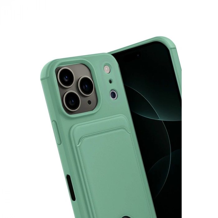 Apple İphone 17 Pro Kelvin Kartvizitli Silikon - Açık Yeşil
