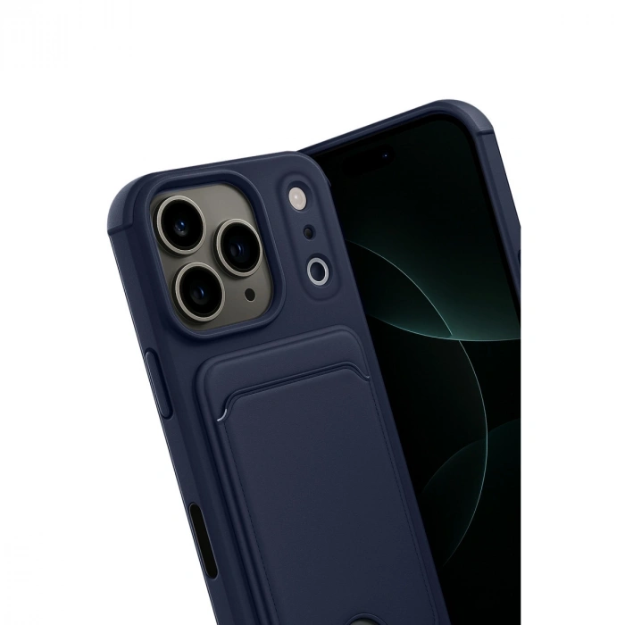 Apple İphone 17 Pro Kelvin Kartvizitli Silikon - Lacivert